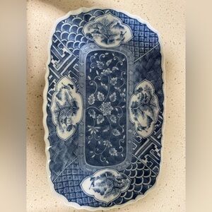 Blue and White Decorative Ceramic Tray